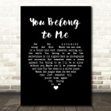 The Duprees You Belong to Me Black Heart Song Lyric Music Art Print