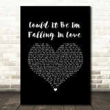 The Spinners Could It Be I'm Falling In Love Black Heart Song Lyric Music Art Print