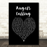 The Tenors Angels Calling Black Heart Song Lyric Music Art Print
