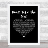Tim McGraw Don't Take The Girl Black Heart Song Lyric Music Art Print