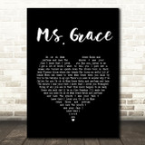 Tymes Ms. Grace Black Heart Song Lyric Music Art Print