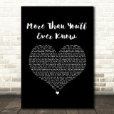Boyz II Men More Than You'll Ever Know Black Heart Song Lyric Music Art Print