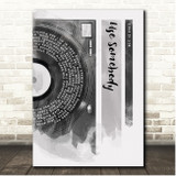 Kings Of Leon Use Somebody Vinyl Record Half Lyrics Black Grey Song Lyric Print