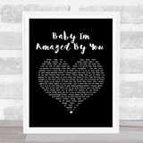BRYAN ADAMS Baby I'm Amazed By You Black Heart Song Lyric Music Art Print