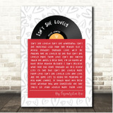 Stevie Wonder Isn't She Lovely Vinyl Record In Sleeve Hearts Song Lyric Print