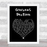 Cageless Birds Generous Portion Black Heart Song Lyric Music Art Print
