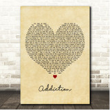 Kanye West Addiction Vintage Heart Song Lyric Print