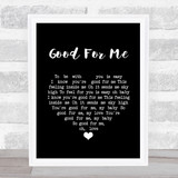 Above & Beyond Good For Me Black Heart Song Lyric Quote Music Print