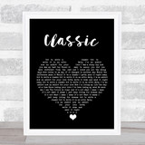 Adrian Gurvitz Classic Black Heart Song Lyric Quote Music Print