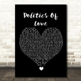 Alex Cameron Politics Of Love Black Heart Song Lyric Quote Music Print