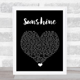 Alexander O'Neal Sunshine Black Heart Song Lyric Quote Music Print