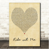 Nelly Ride wit Me Vintage Heart Song Lyric Print