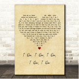 ABBA I Do, I Do, I Do, I Do, I Do Vintage Heart Song Lyric Print