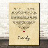 Poison the Well Nerdy Vintage Heart Song Lyric Print