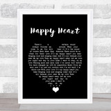 Andy Williams Happy Heart Black Heart Song Lyric Quote Music Print
