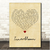 RÜFÜS DU SOL Innerbloom Vintage Heart Song Lyric Print