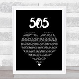 Arctic Monkeys 505 Black Heart Song Lyric Quote Music Print