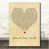 Taylor Swift Brand New World Vintage Heart Song Lyric Print