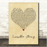Taylor Swift Invisible String Vintage Heart Song Lyric Print