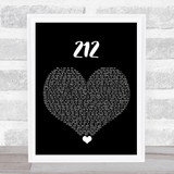Azealia Banks 212 Black Heart Song Lyric Quote Music Print