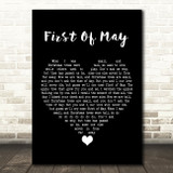 Bee Gees First Of May Black Heart Song Lyric Quote Music Print