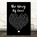 Bette Midler The Glory Of Love Black Heart Song Lyric Quote Music Print