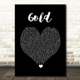 Beverley Knight Gold Black Heart Song Lyric Quote Music Print