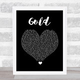 Beverley Knight Gold Black Heart Song Lyric Quote Music Print