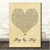 Brandon Davis Step by Step Vintage Heart Song Lyric Print