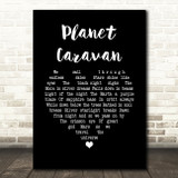 Black Sabbath Planet Caravan Black Heart Song Lyric Quote Music Print