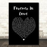 Brighten Forever In Love Black Heart Song Lyric Quote Music Print