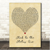 High School Musical Cast Stick to the Status Quo Vintage Heart Song Lyric Print