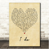 Ijahman Levi & Madge I do Vintage Heart Song Lyric Print