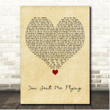 Amy Winehouse You Sent Me Flying Vintage Heart Song Lyric Print
