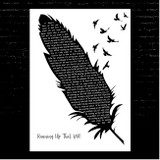 Kate Bush Running Up That Hill Black & White Feather & Birds Song Lyric Print