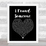 Cher I Found Someone Black Heart Song Lyric Quote Music Print