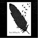 Avril Lavigne Keep Holding On Black & White Feather & Birds Song Lyric Print