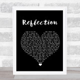 Christina Aguilera Reflection Black Heart Song Lyric Quote Music Print