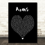 Christina Perri Arms Black Heart Song Lyric Quote Music Print