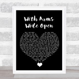Creed With Arms Wide Open Black Heart Song Lyric Quote Music Print