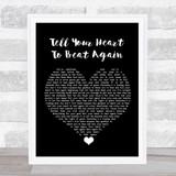 Danny Gokey Tell Your Heart To Beat Again Black Heart Song Lyric Quote Music Print