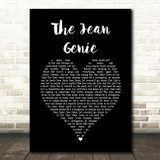 David Bowie The Jean Genie Black Heart Song Lyric Quote Music Print