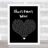 Declan ORourke Christmas wine Black Heart Song Lyric Quote Music Print