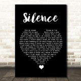 Delerium Silence Black Heart Song Lyric Quote Music Print
