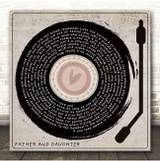 Paul Simon Father And Daughter Heart Vinyl Needle Square Song Lyric Print