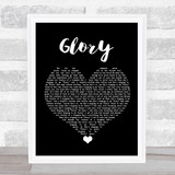 Dermot Kennedy Glory Black Heart Song Lyric Quote Music Print