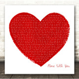 ARZ Alone With You Painted Red Heart Square Song Lyric Print