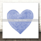Nursery Rhymes 123 Lavender's Blue Square Blue Watercolour Heart Song Lyric Print