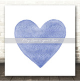 Whitney Houston My Love Is Your Love Square Blue Watercolour Heart Song Lyric Print