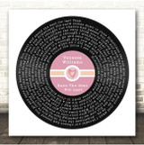 Vanessa Williams Save The Best For Last Square Pink Heart Vinyl Record Song Lyric Print
